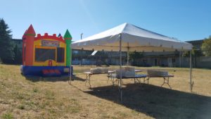 Pdxjumpers Regular bouncer and 15x15 Tent Combo